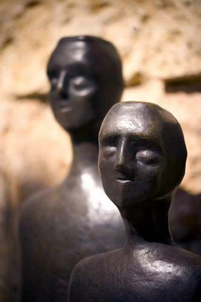 Two faces. A close view.